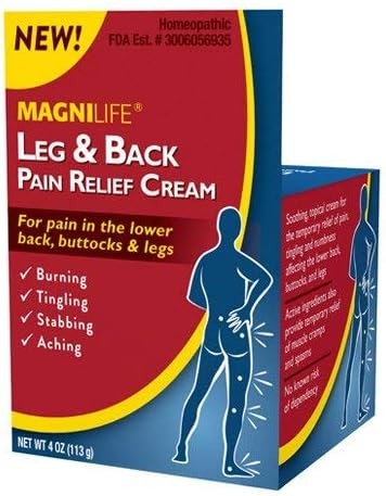 MagniLife Leg & Back Pain Relief Cream 4oz – Fast Absorbing, No Residue