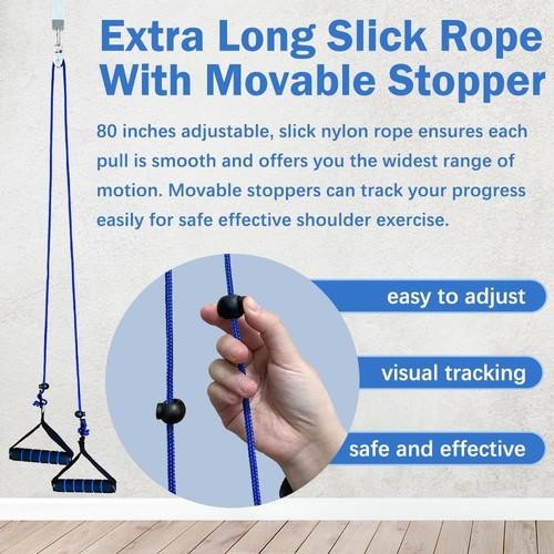 Shoulder Pulley for Physical Therapy, Pulleys Metal Bracket, Blue