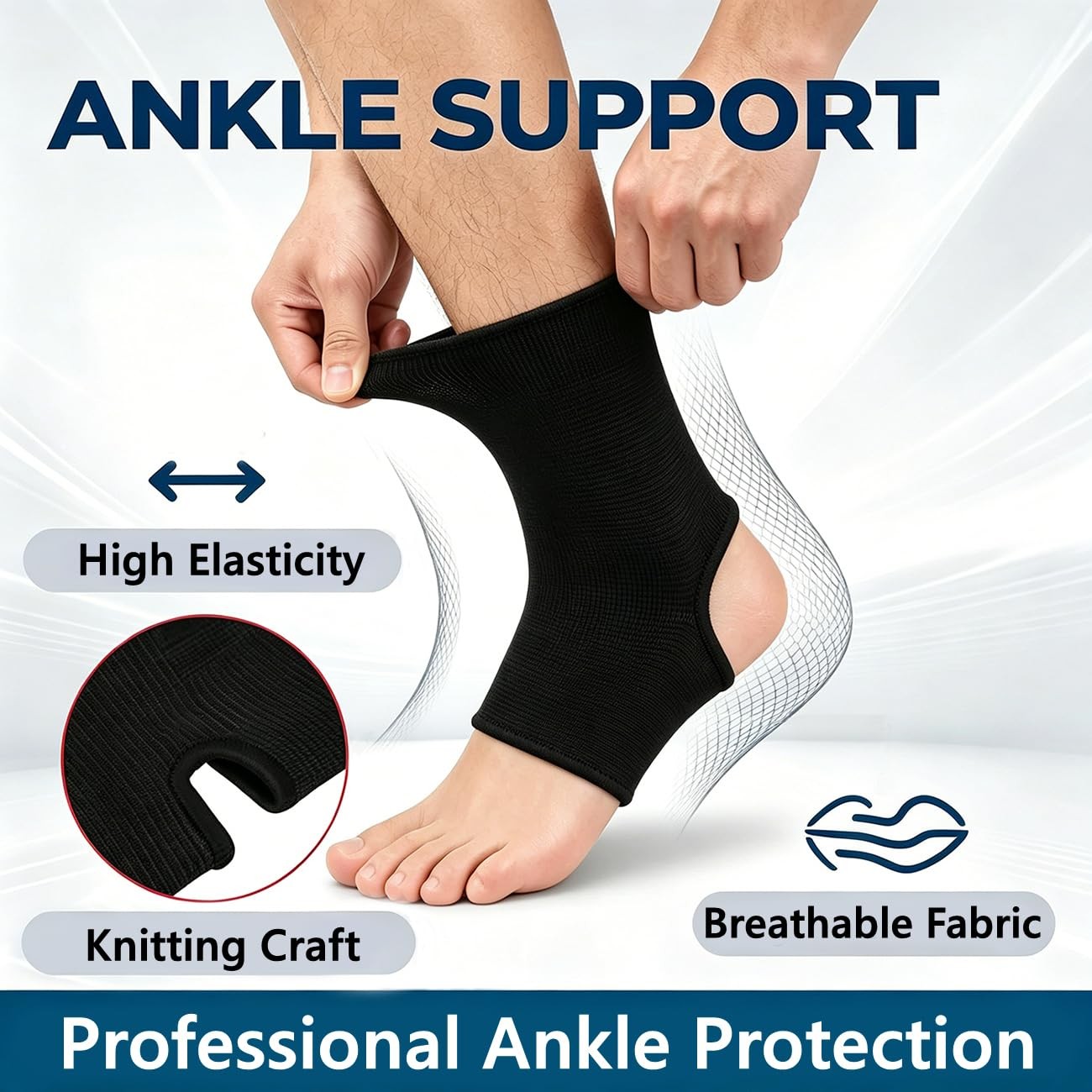Compression Ankle Sleeve, Ankle Brace Compression Support Sleeve for Ankle Joint