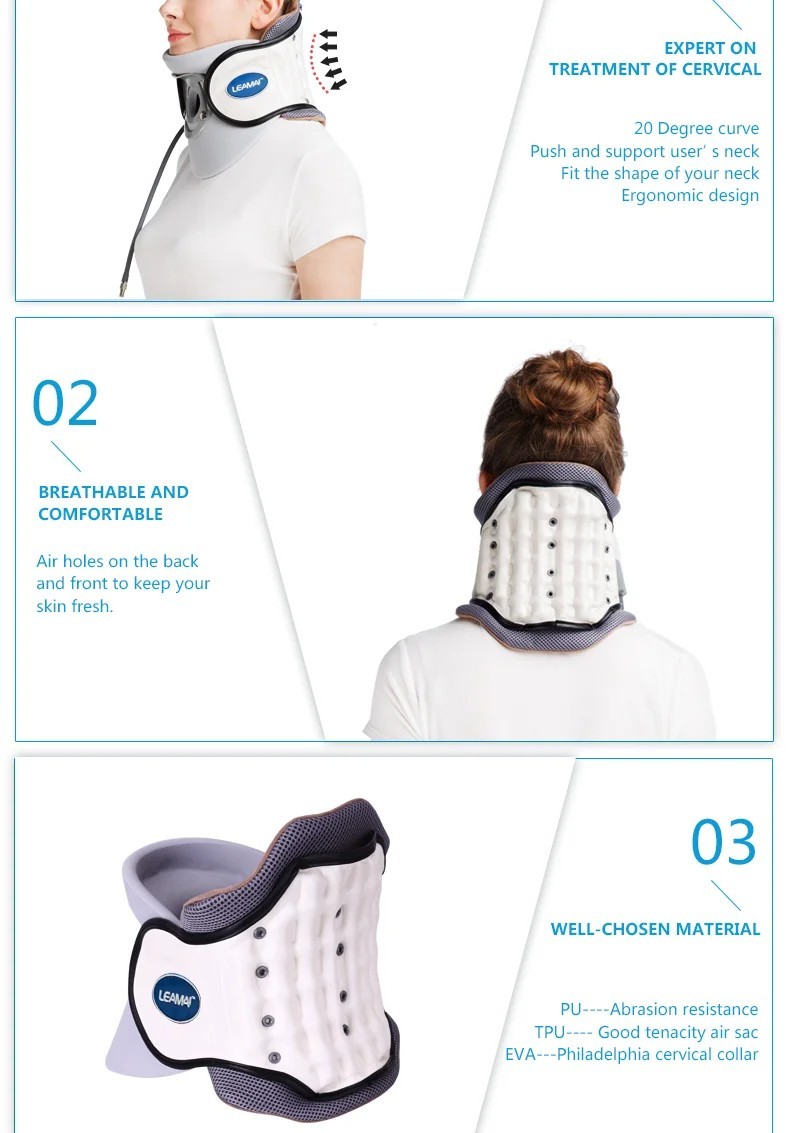 Collar Cervical C02 4ª Gen Tracción Cervical FDA Dolor Cuello Vértigo Postura