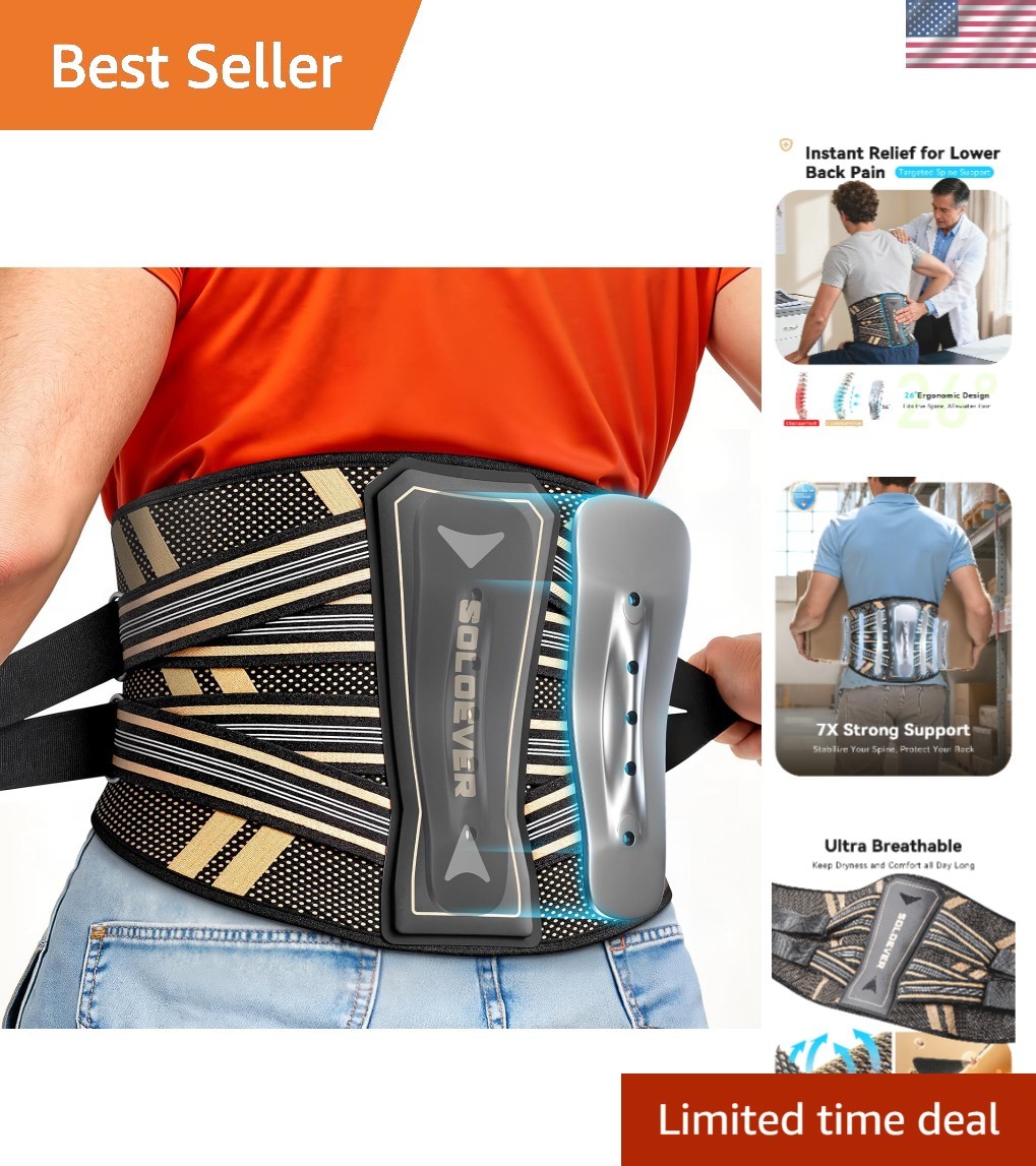 Ultra Breathable Back Brace for Back Pain Relief – Expertly Designed for Comfort