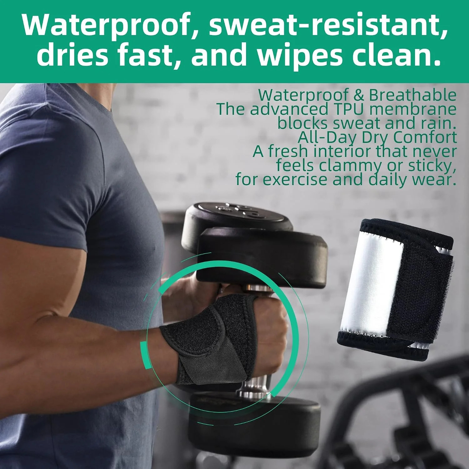 Wrist Brace Hand BraceWrist Support Brace with Silver TPU Lining, Adjustable Wri