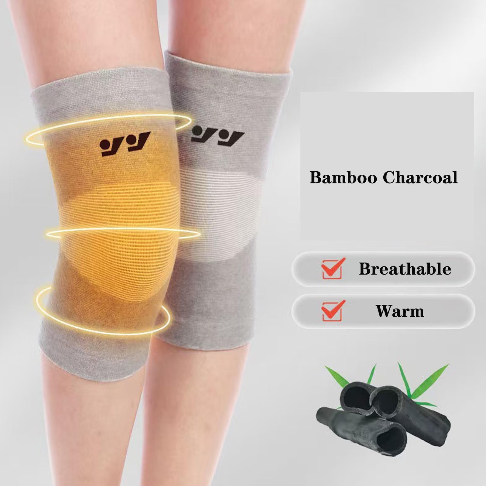 Bamboo Knee Compression Sleeve Bamboo Knee Sleeves for Men Women AntiSlip C…