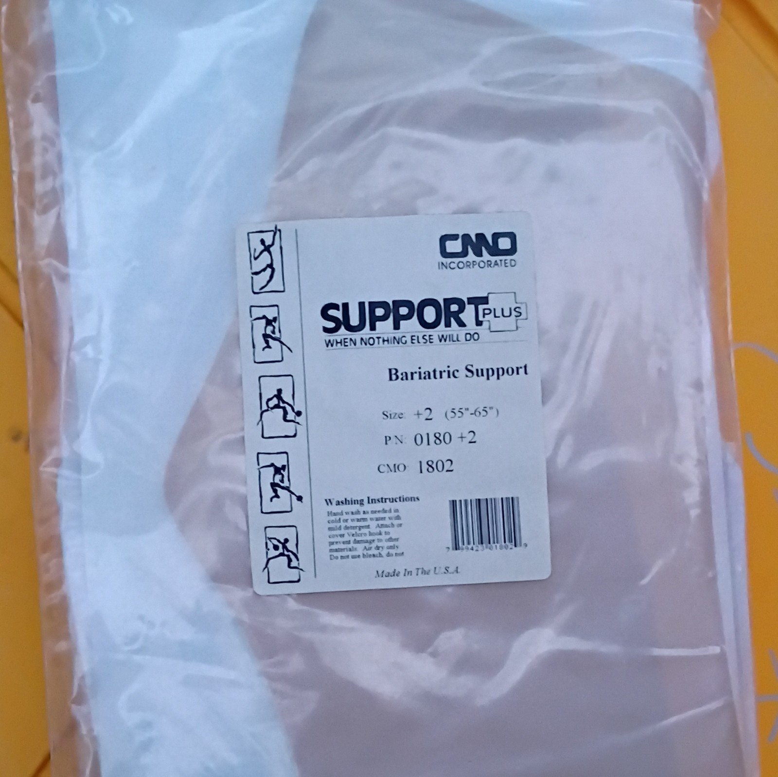 Support Plus Bariatric Abdominal & Rib Support, Size +2 (55-65), White