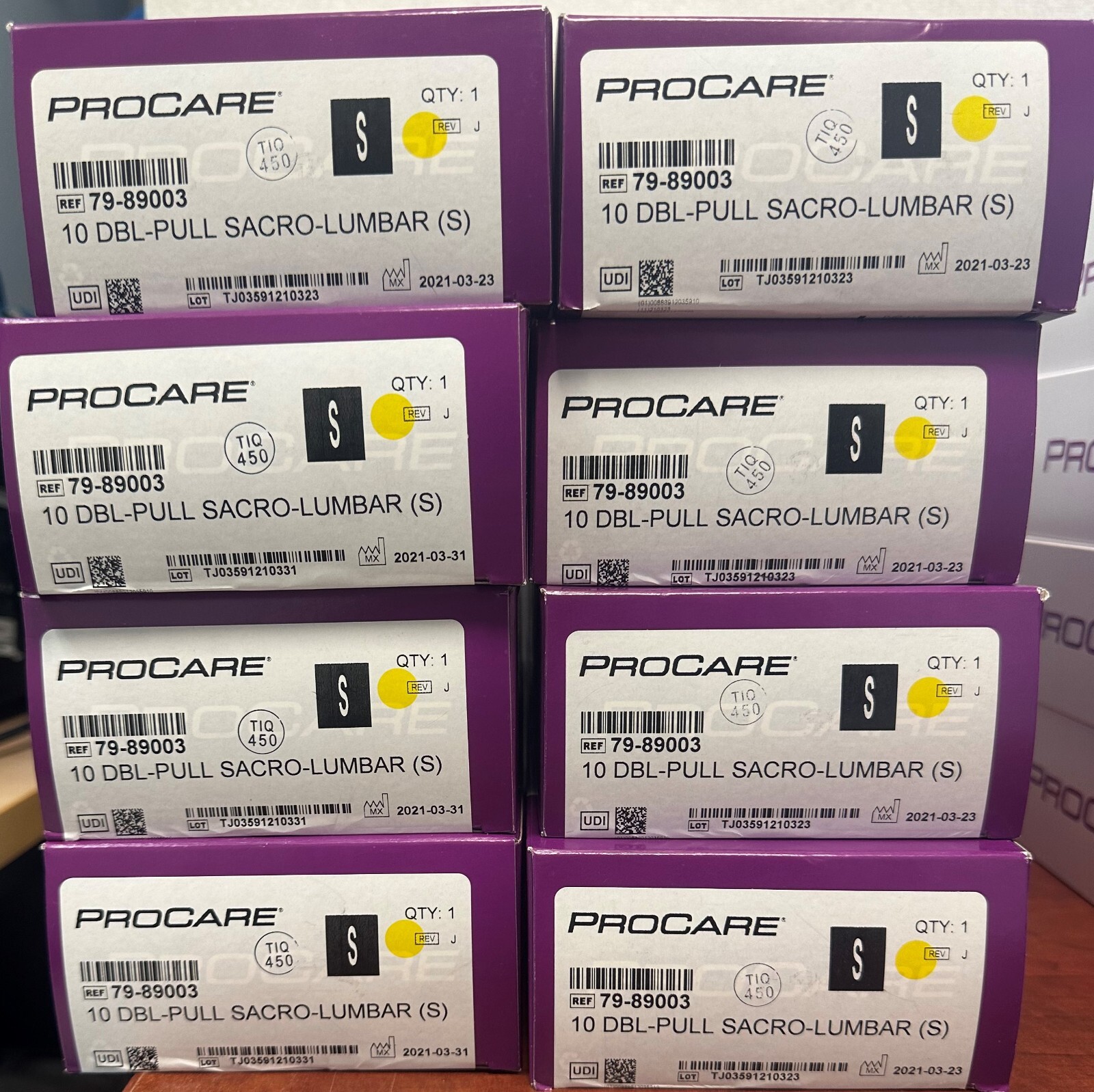 Procare 79-89003 Double-Pull Sacro-Lumbar Support straps SMALL (S), Lot of (9)