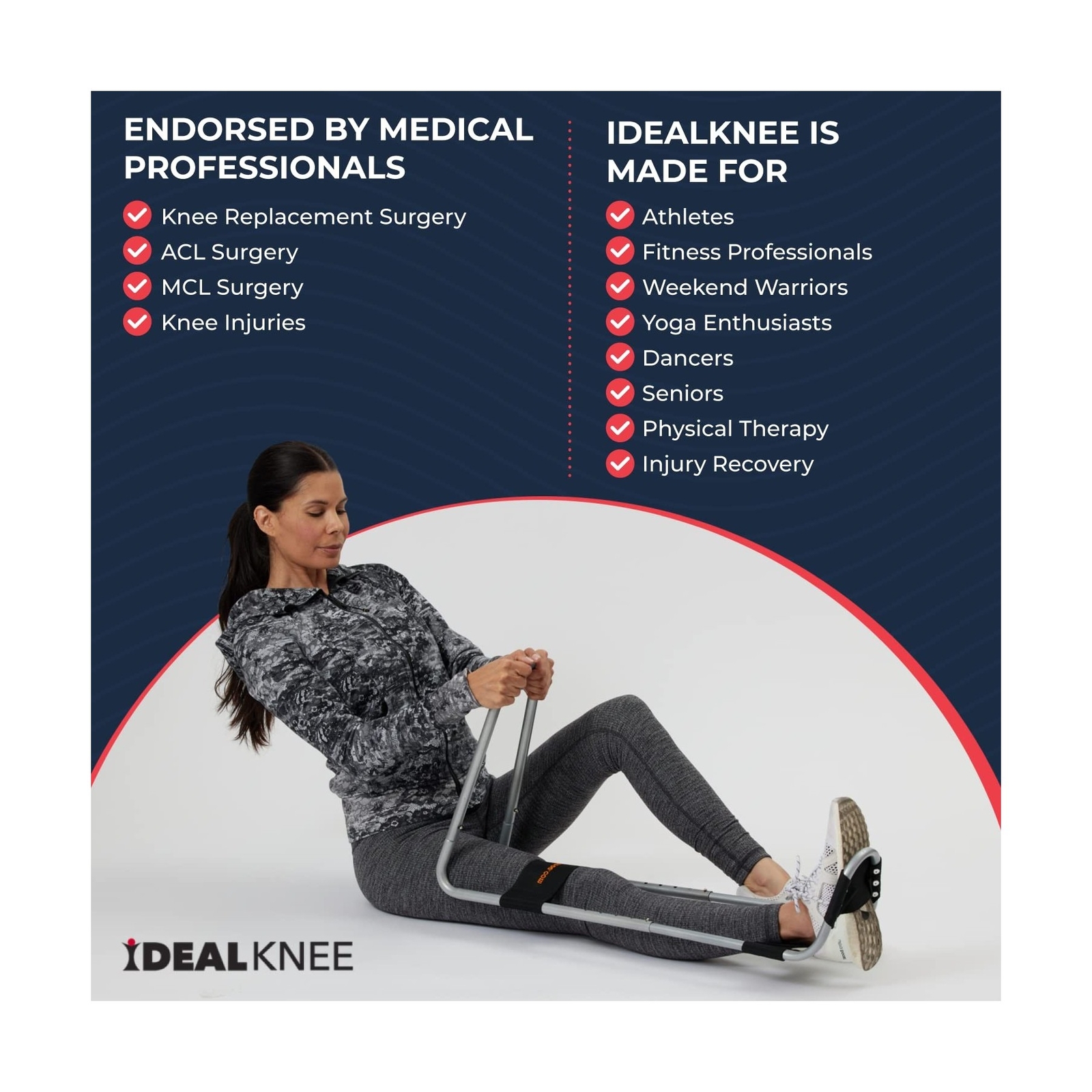 IdealKnee One Pad – Advanced Knee Extension & Pain Relief Device – Endorsed b…