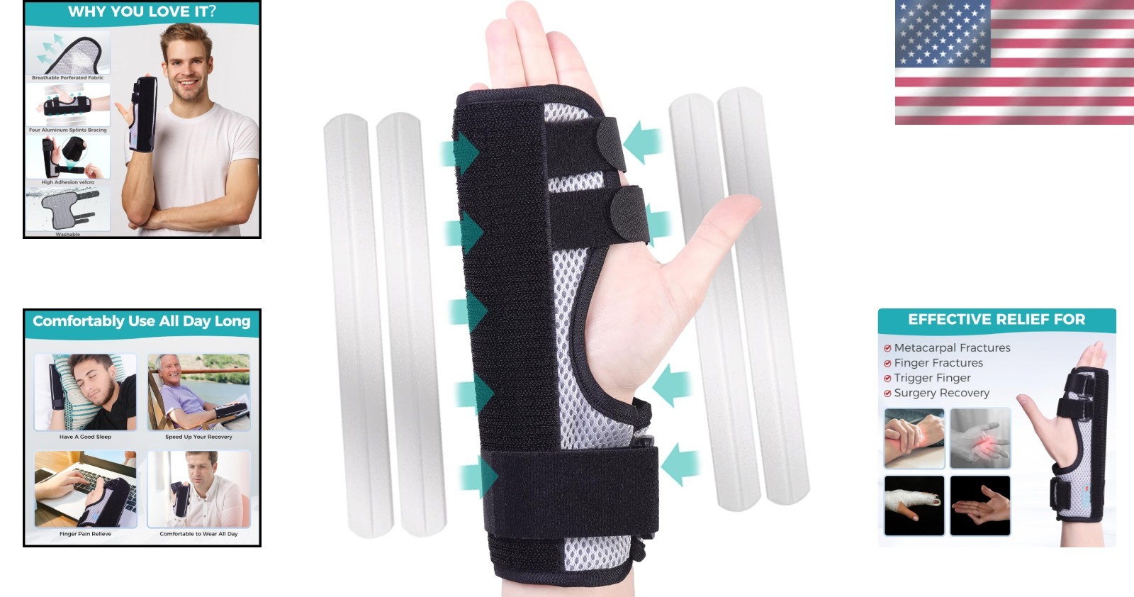 Pain-Relieving Trigger Finger Splint – Adjustable Support for Left or Right Hand