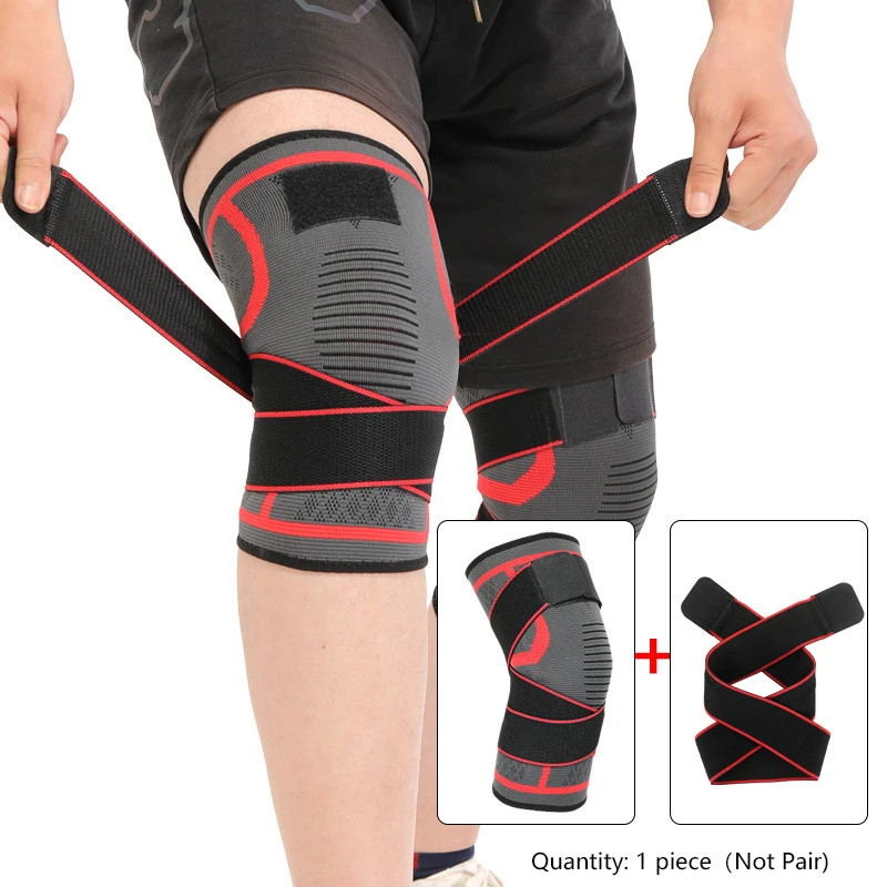 1 Piece Knee Pad Nylon Sports Knee Brace Compression Support for Running Fitness