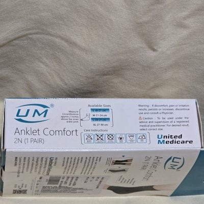 United Medicare UM Anklet Comfort 2N 1 Pair Ankle Support Brace D-04 Medium