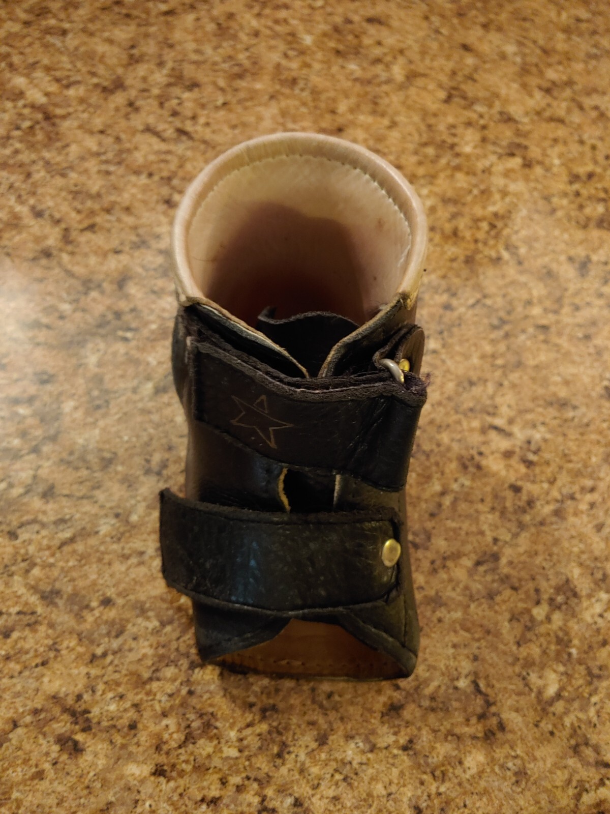 HTF Antique RETRO Leather Boot Foot ANKLE Brace Polio Steampunk CAST SUPPORT COS