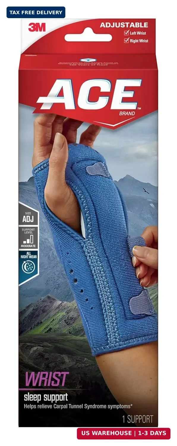ACE Brand Night Wrist Sleep Support 209626, Adjustable, 12 Packs per case
