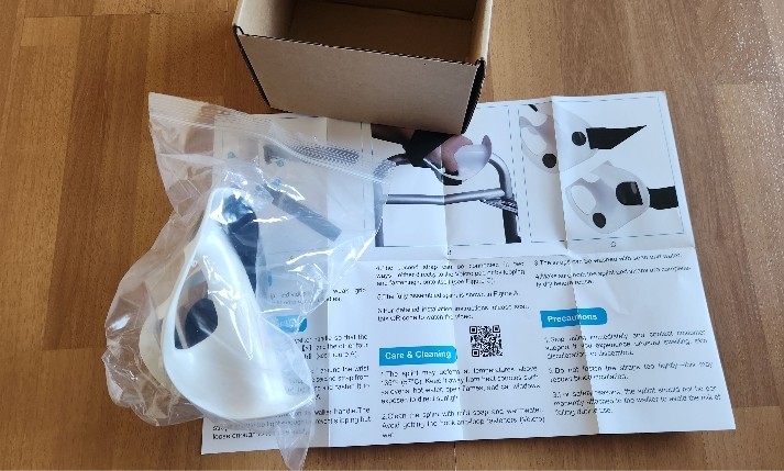 Left Hand Walker Splint with Two Securing Straps, Comfortable Walker Hand Grip,