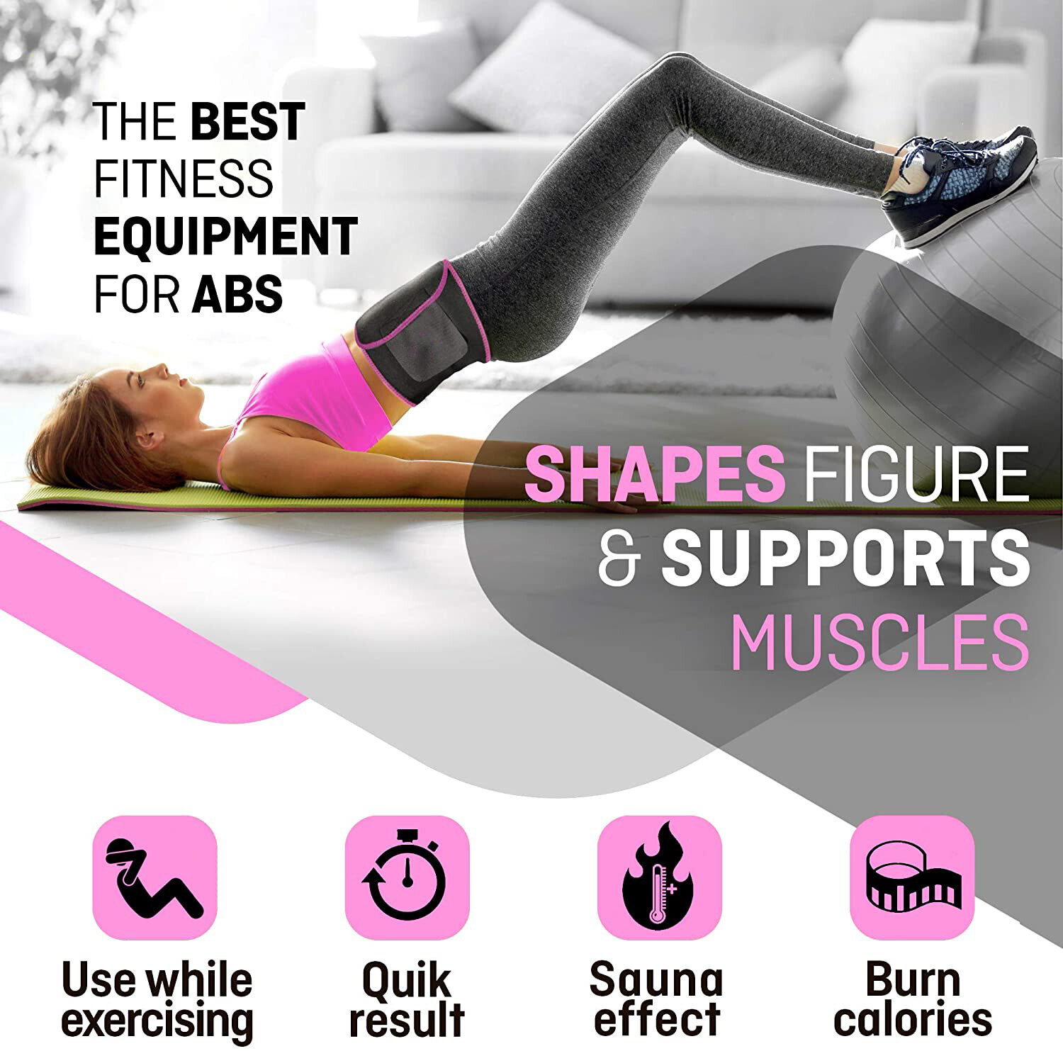 Men Women Sweat Sauna Waist Trainer Belt Fat Burner Body Shaper Workout Trimmer