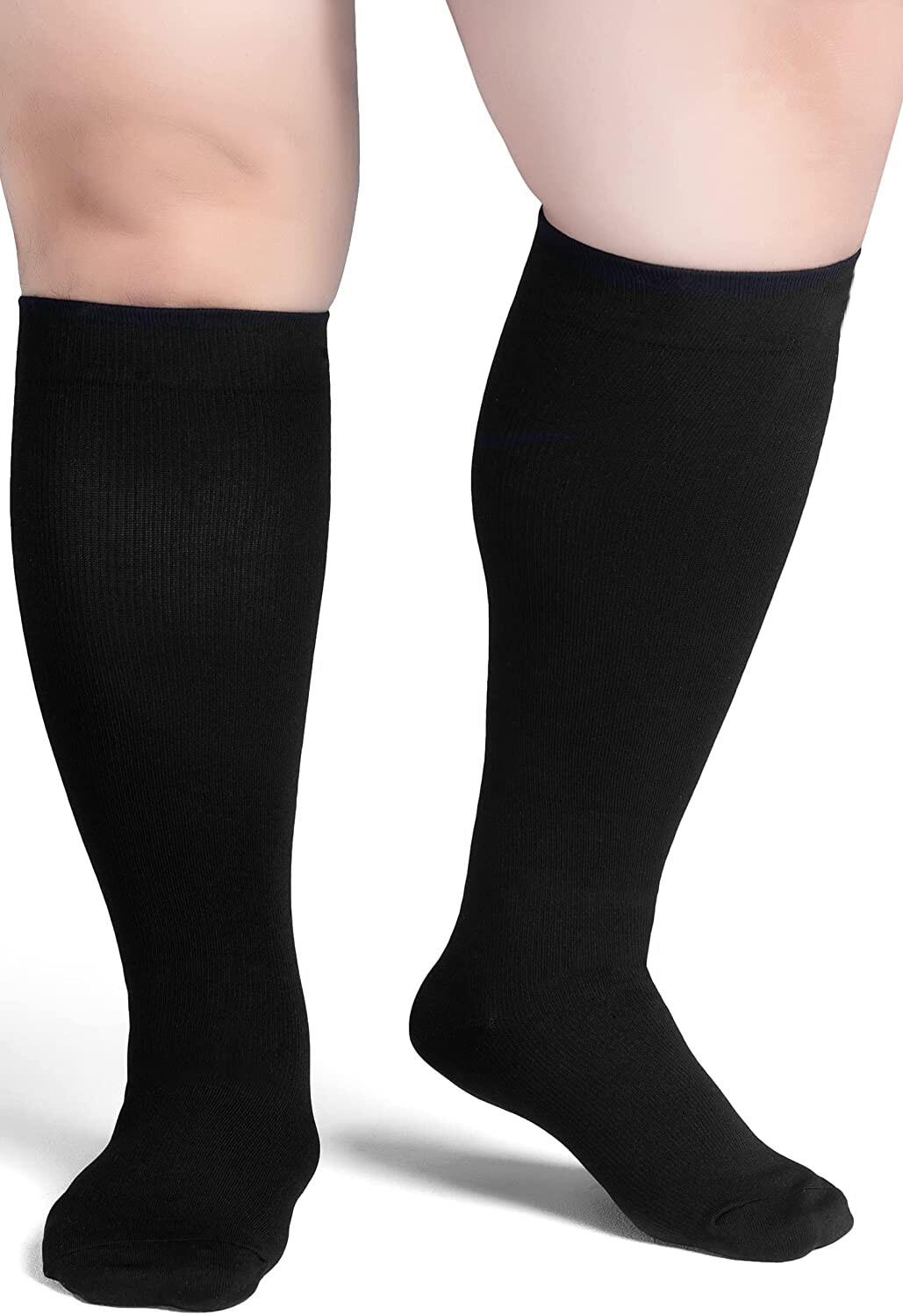 Compression Socks Wide Calf Anti-Fatigue Leg Varicose Vein Stocking Unisex S-3XL