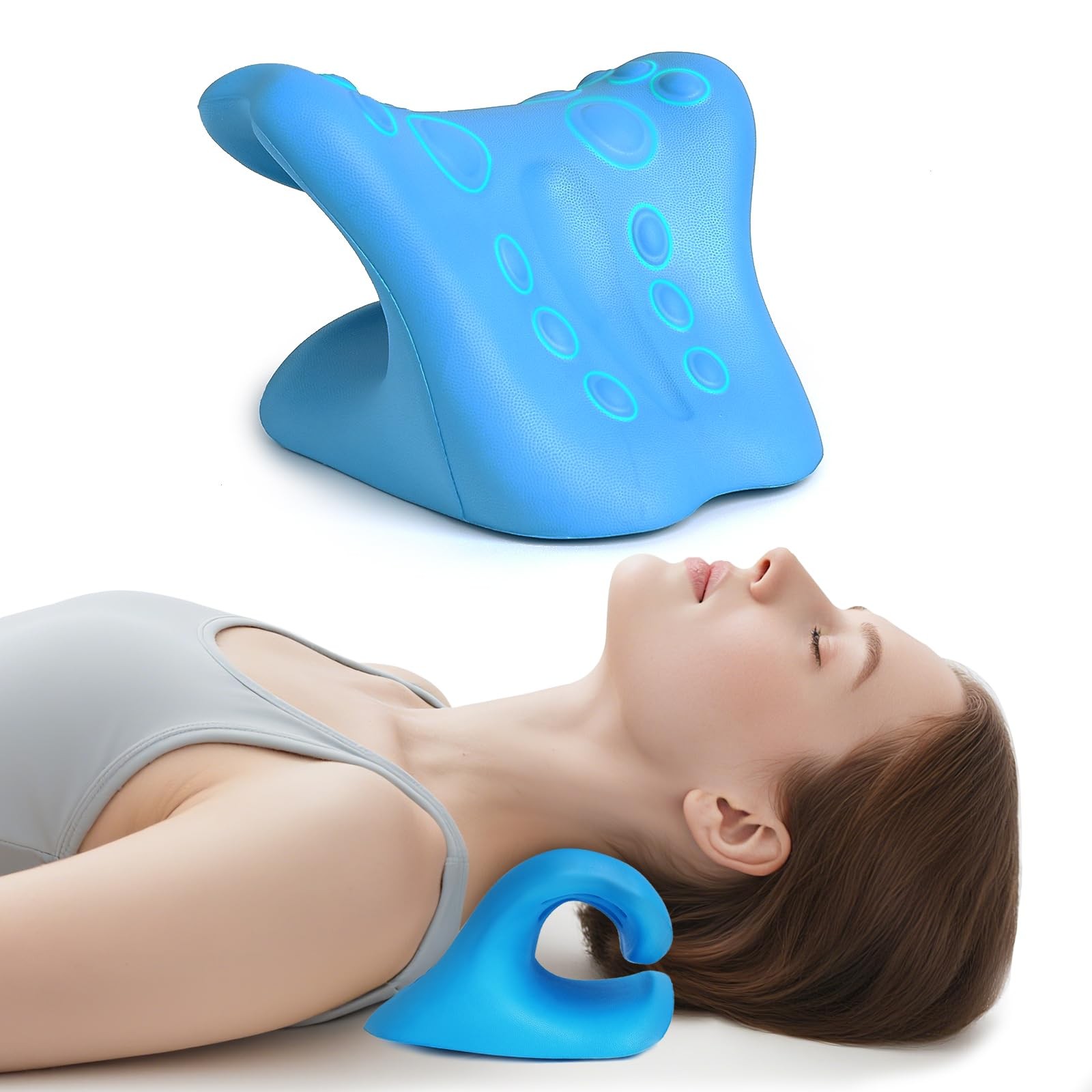 Neck Stretcher Cervical Traction Neck and Shoulder Relaxer Chiropractic Pillow