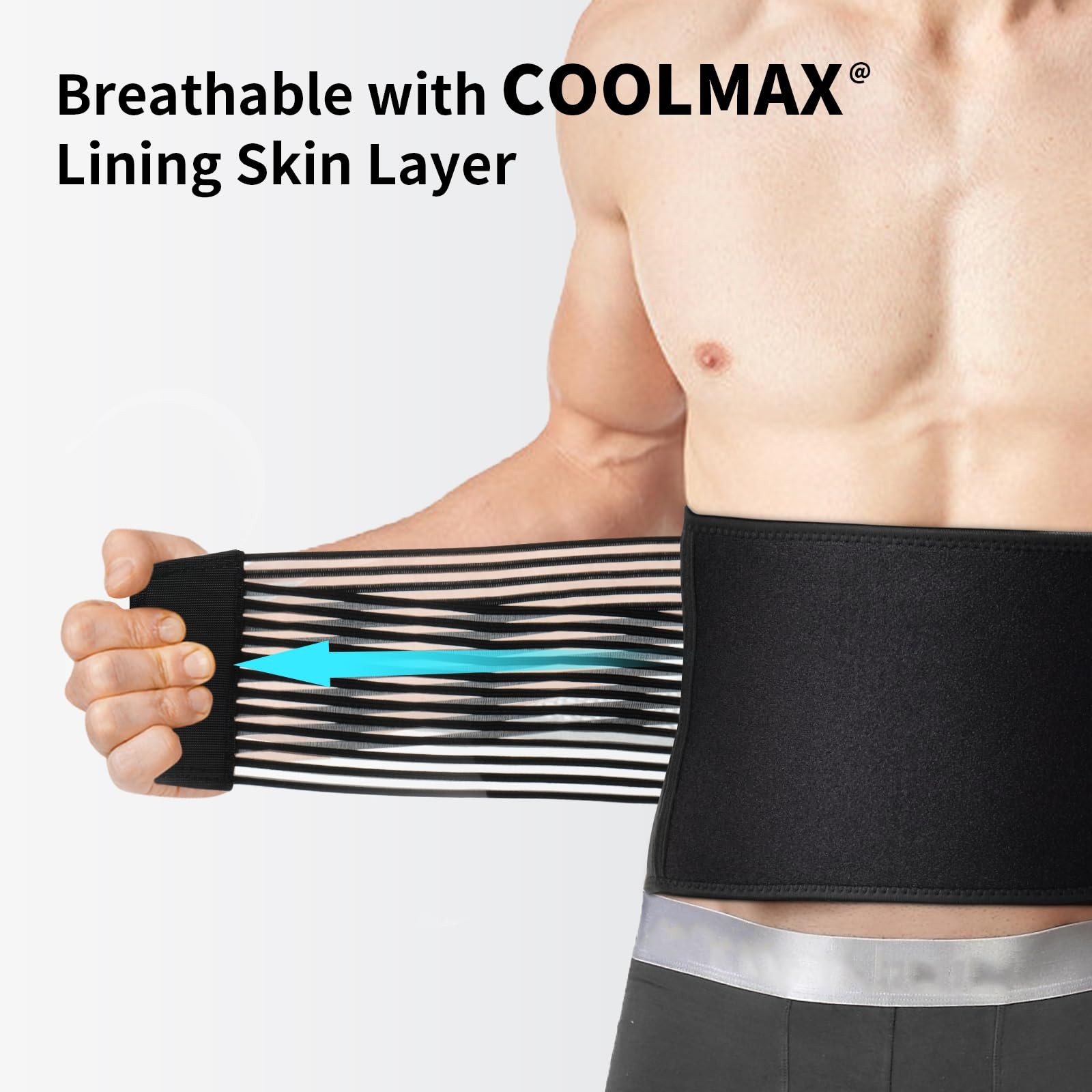 ® Back Brace Lower Back Pain Relief – Back Brace for Women and Men Under Clot…