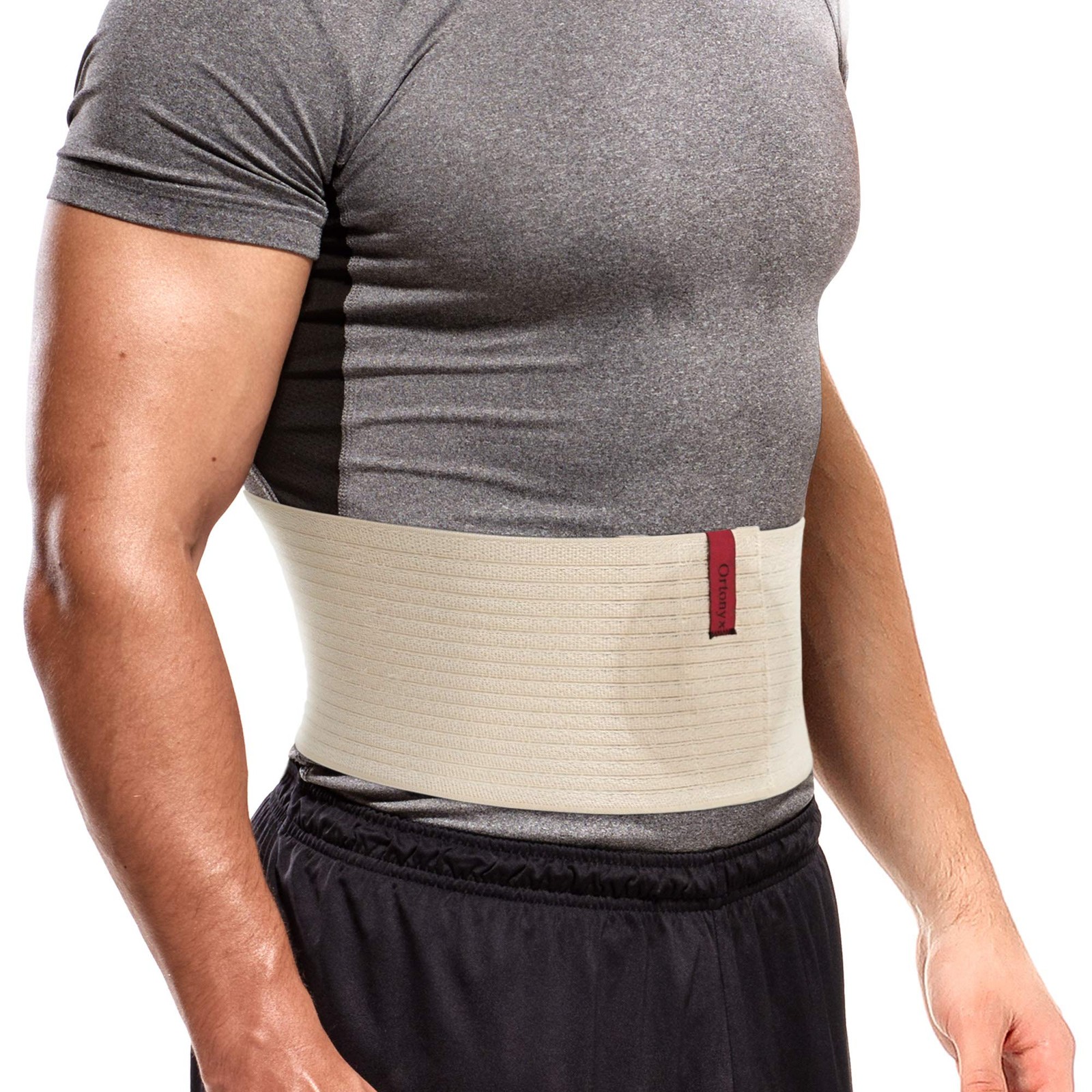 ORTONYX Umbilical Hernia Belt Abdominal Binder w/ Pad Beige OX5241 L/XXL