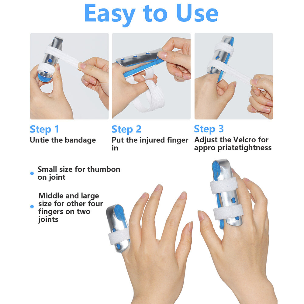 Trigger Finger Splint Brace for Arthritis Straightener Support Protector Metal
