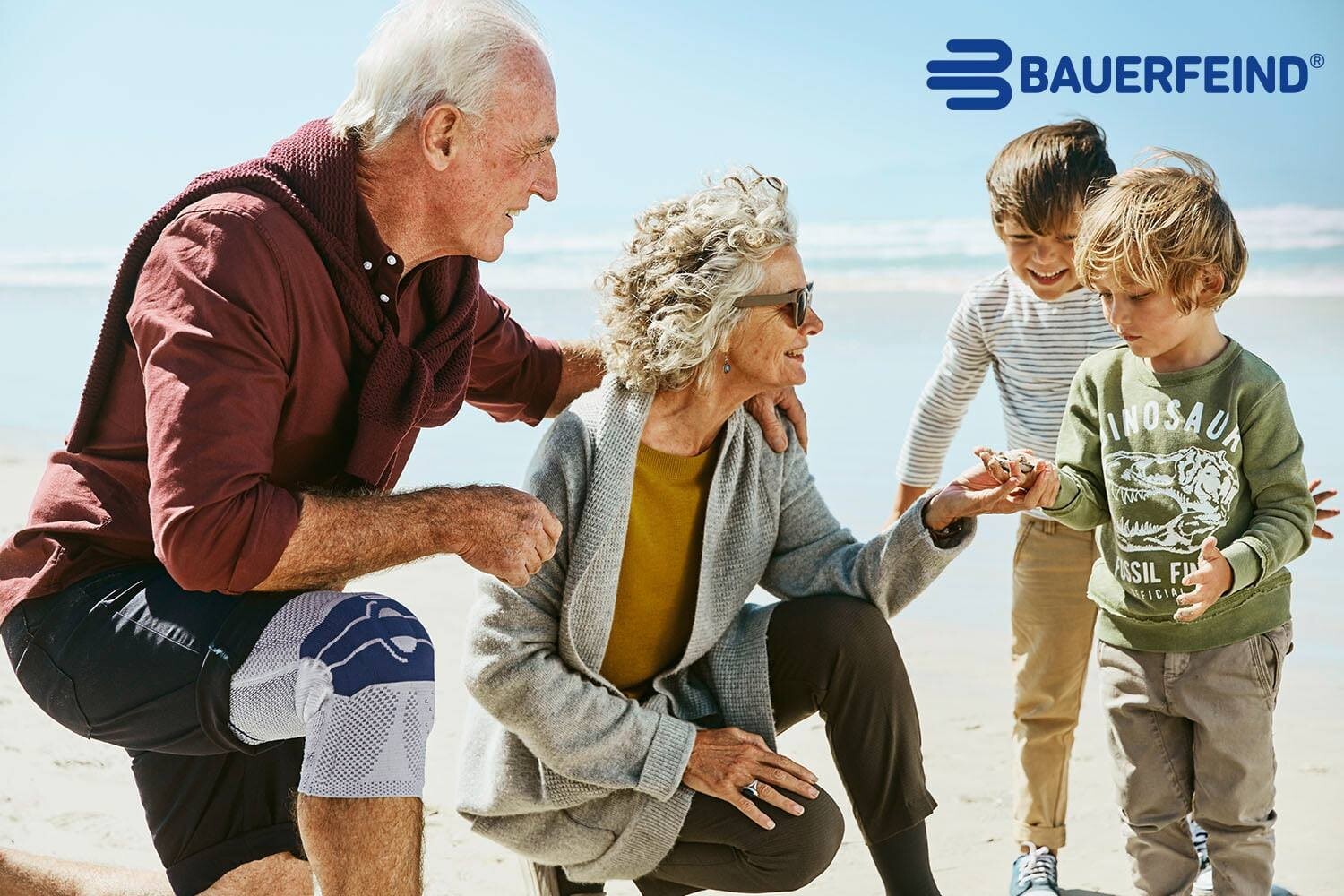Bauerfeind GenuTrain A3 Size 2 Right Advanced Knee Joint Brace Support Patella