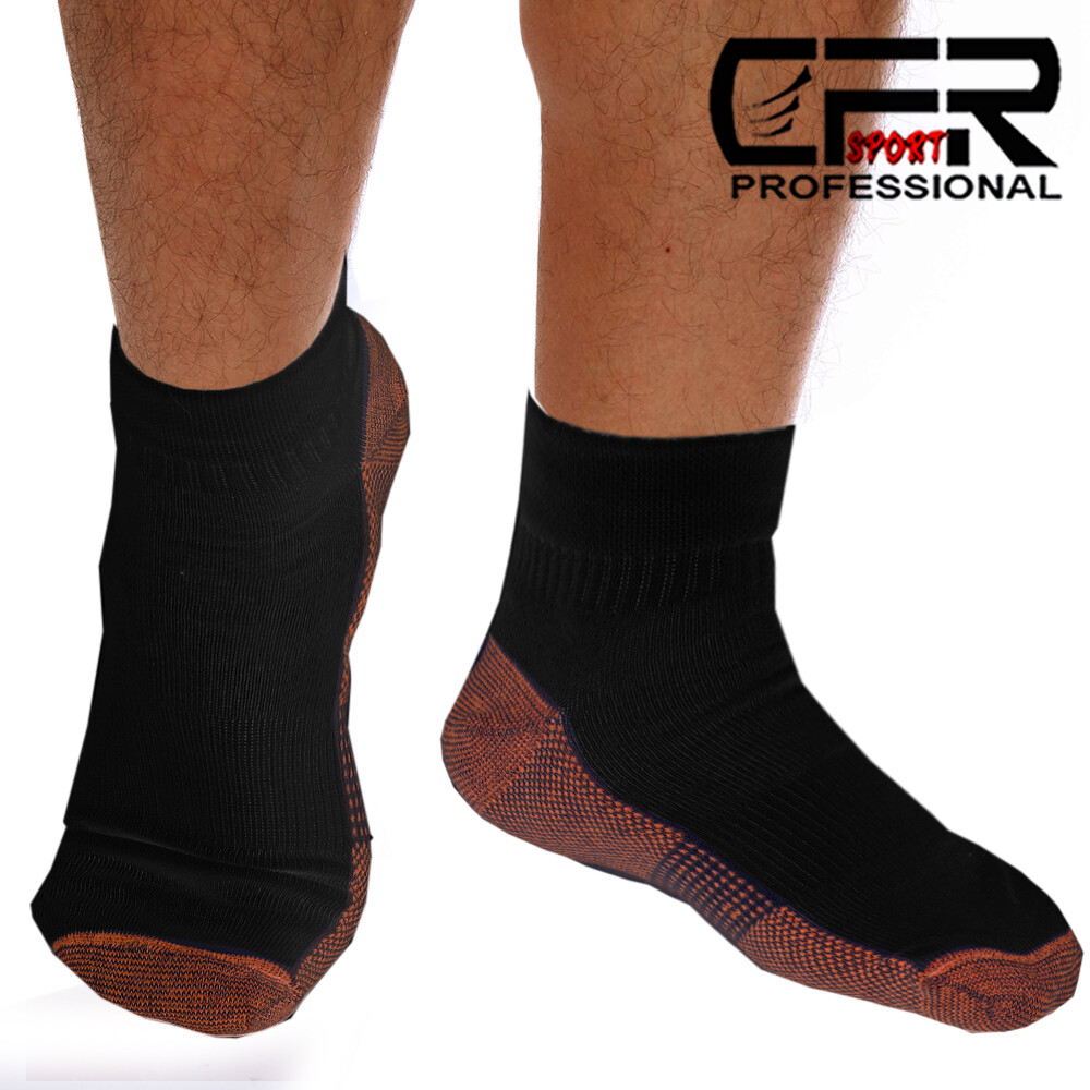 Copper Compression Socks Plantar Fasciitis Arch Ankle Running Support Men Women