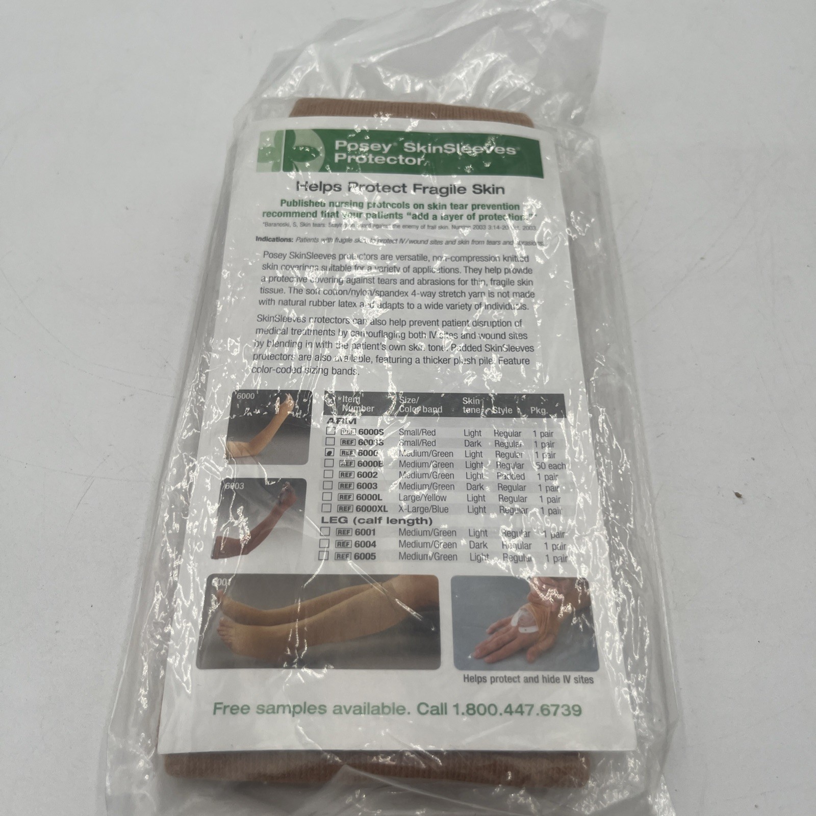 Posey SkinSleeves Arm Protector Medium 6000 1 pair Light Skin Tone New Sealed