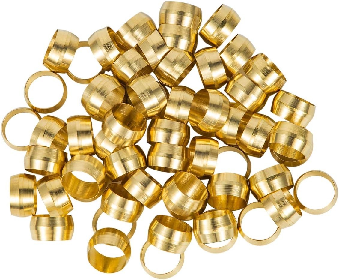 Complete 180PCS Brass Ferrule Assortment – Ideal for Multiple Tube Sizes