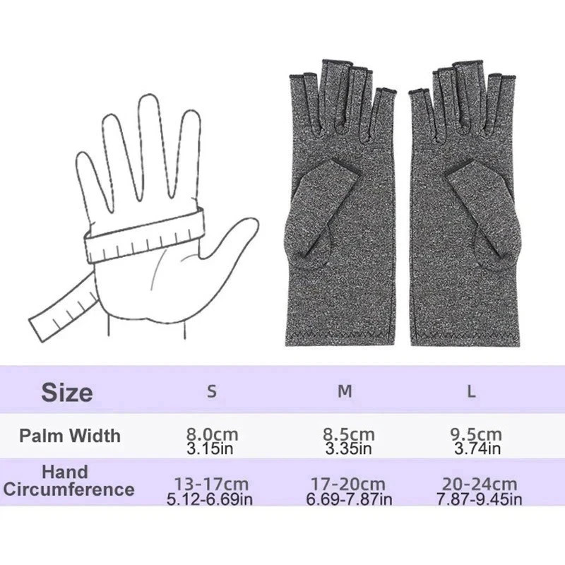 Medical Arthritis Gloves Compression Copper Pain Relief Hand Wrist Support Brace