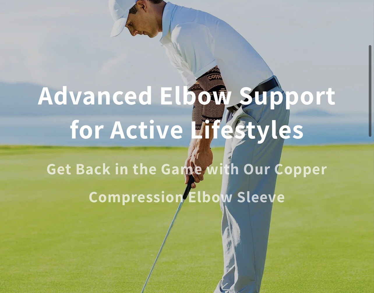 Elbow Brace Compression Support Sleeve, Copper Elbow Brace