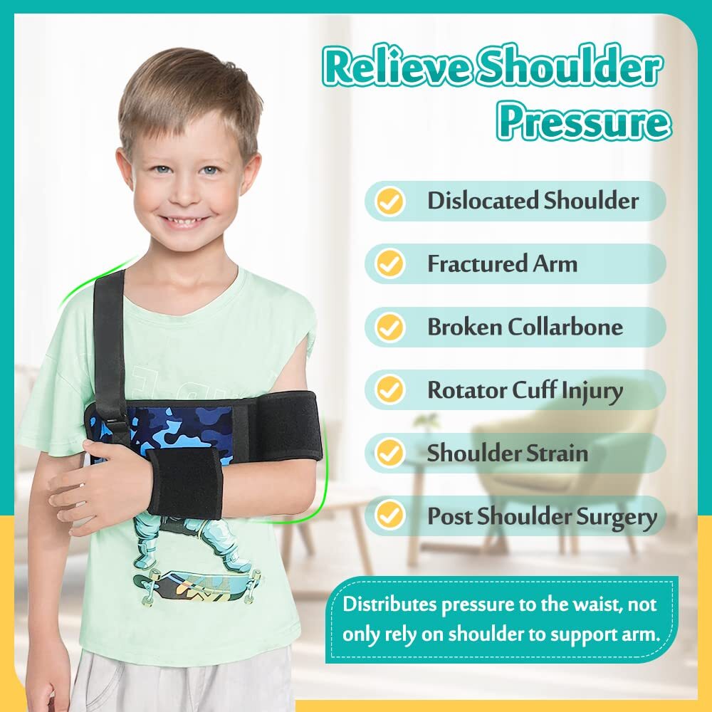 Pediatric Shoulder Immobilizer Kids Arm Sling for Shoulder Injury Dislocated