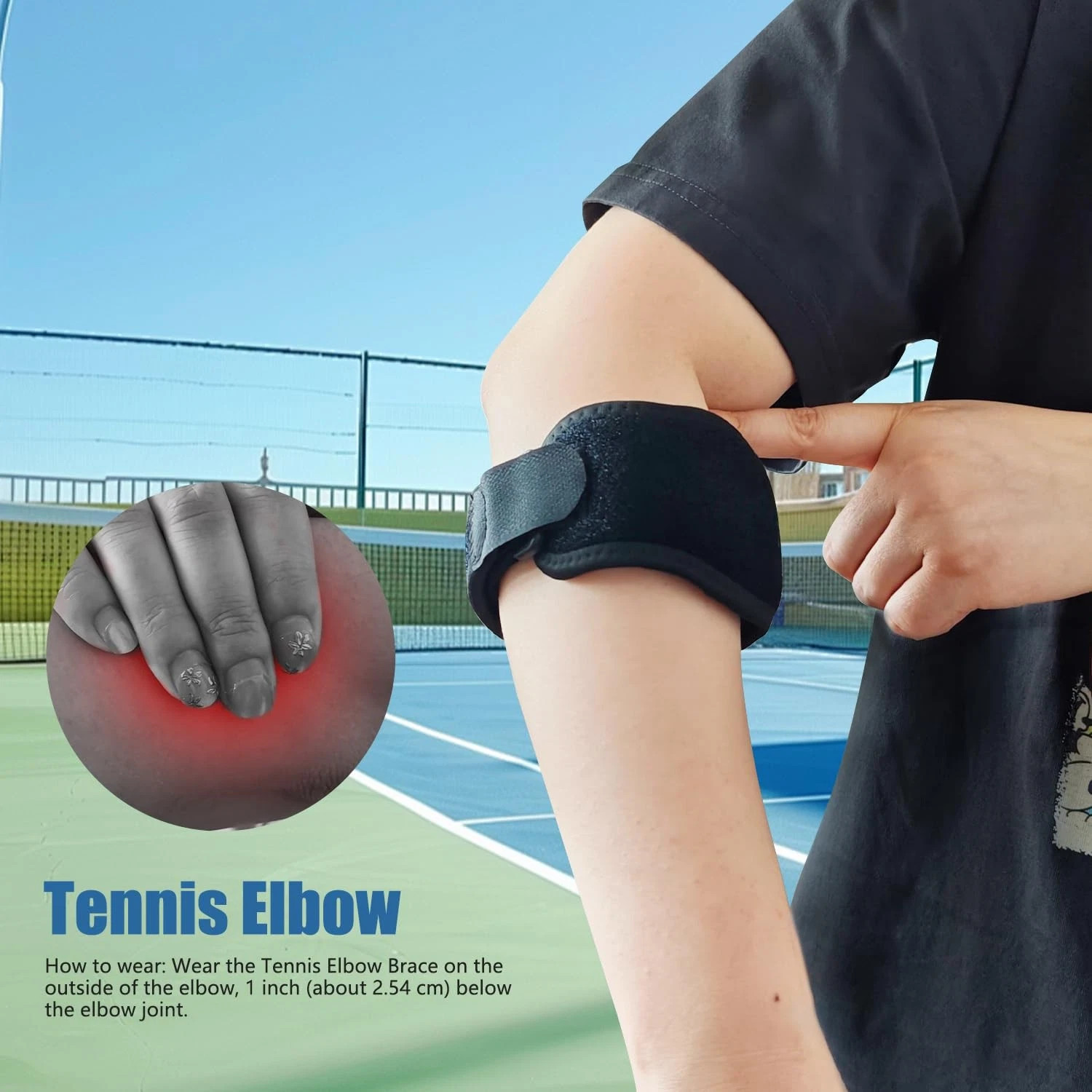 Elbow Brace Support Arthritis Tendonitis Arm Joint Strap Band Wrap for Tennis US