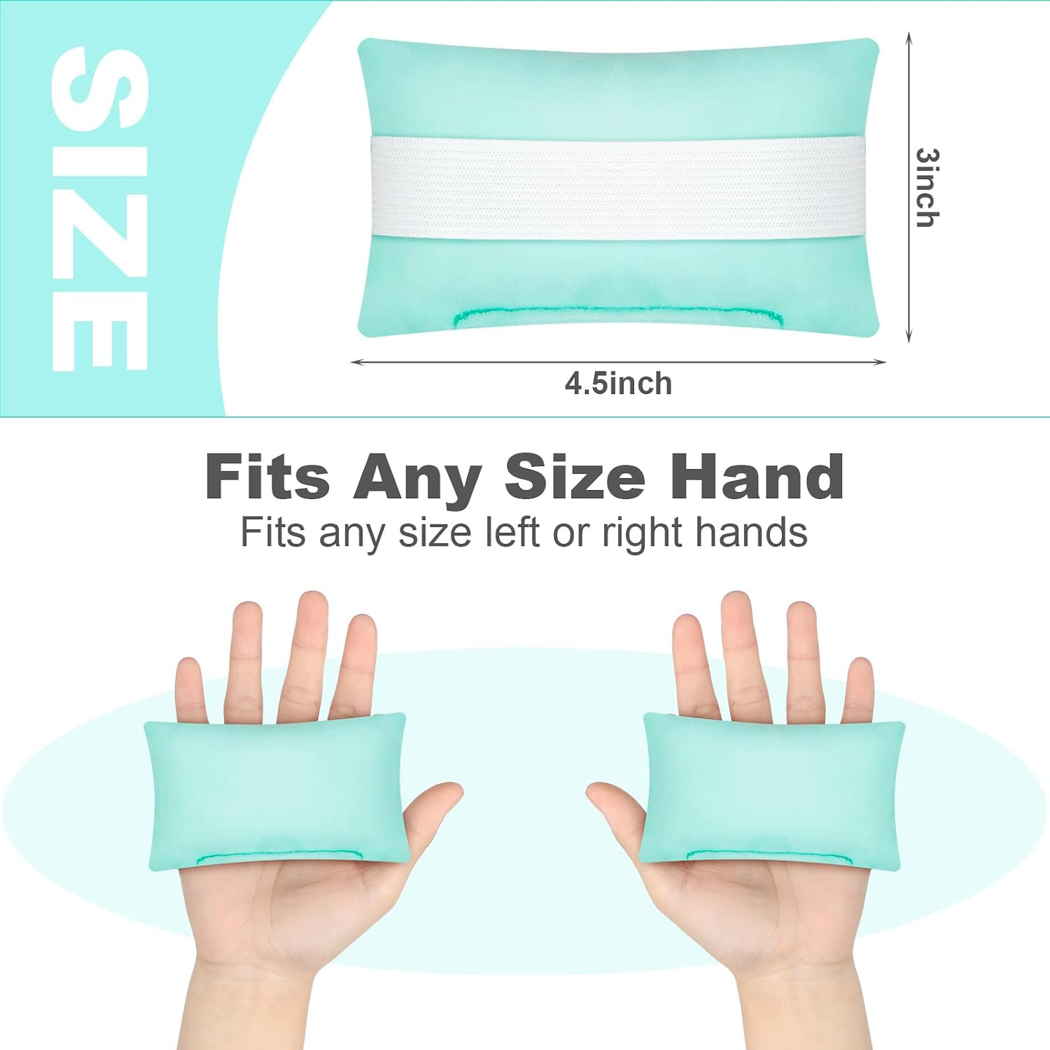 6 Pcs Palm Grip Protector Hand Contracture Cushion with Elastic Band Sweat Re…