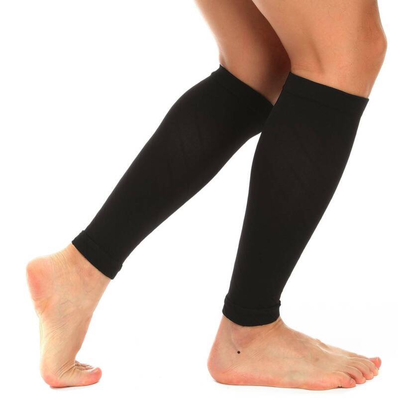 Pair Compression Socks Calf Sleeve Leg Support Brace 15-25mmHg Men Women Sports