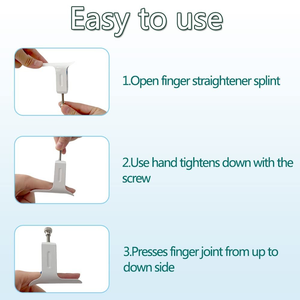 Finger Joint Straightener White Average Size Finger Joint Extension Support