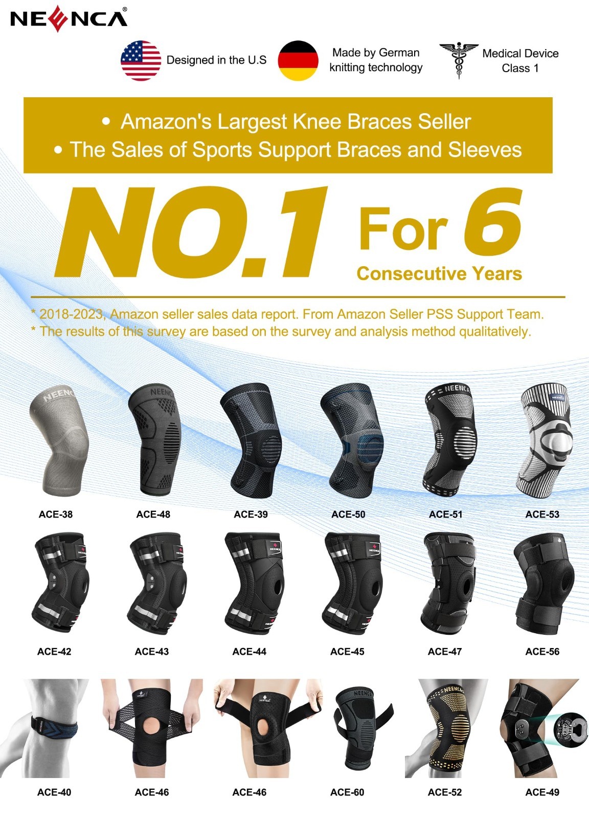 Hinged Knee Brace Support for Men & Women | Pain Relief, Joint Stability, Sports