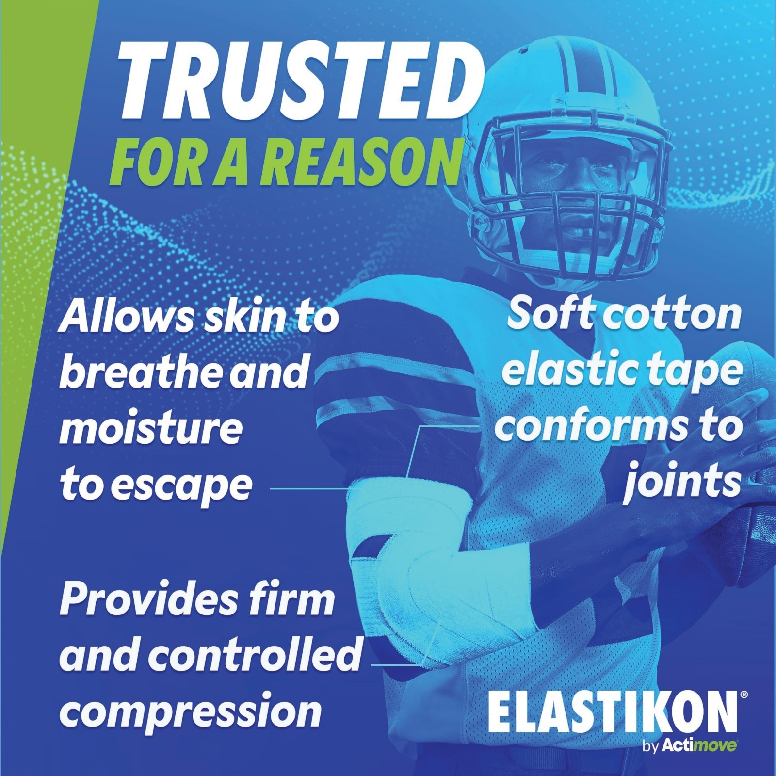 Elastic Cotton Tape 1″ x 2.5 yd – 12 Rolls for Compression & Support, Injuries