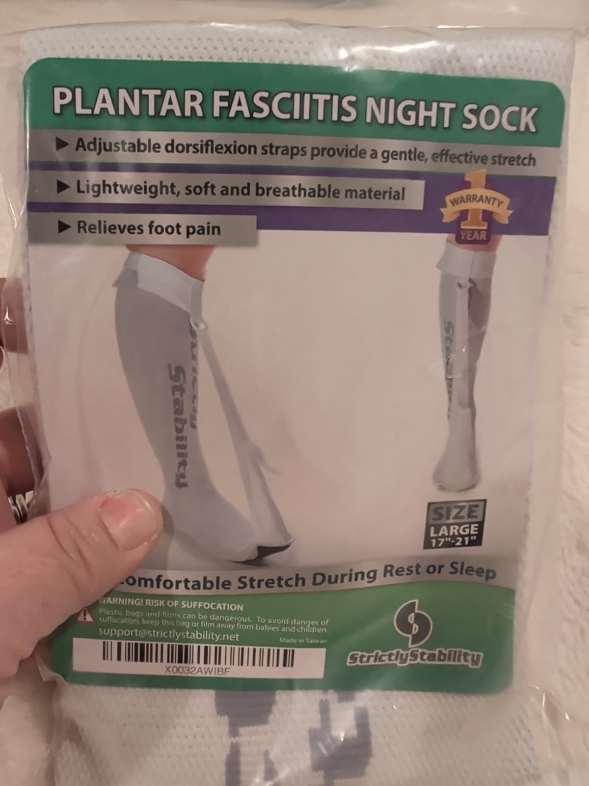 Plantar Fasciitis Night Sock Size Large