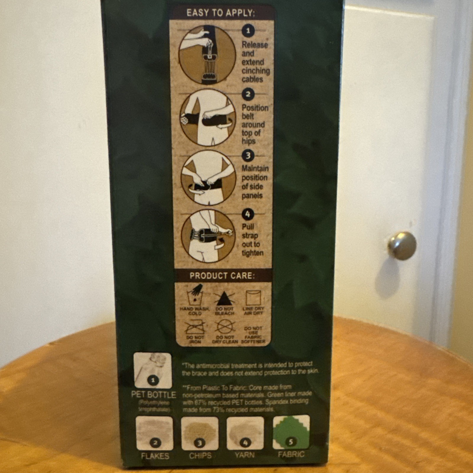 Mueller Green Back & Abdominal Support One-Size Adjustable Antimicrobial