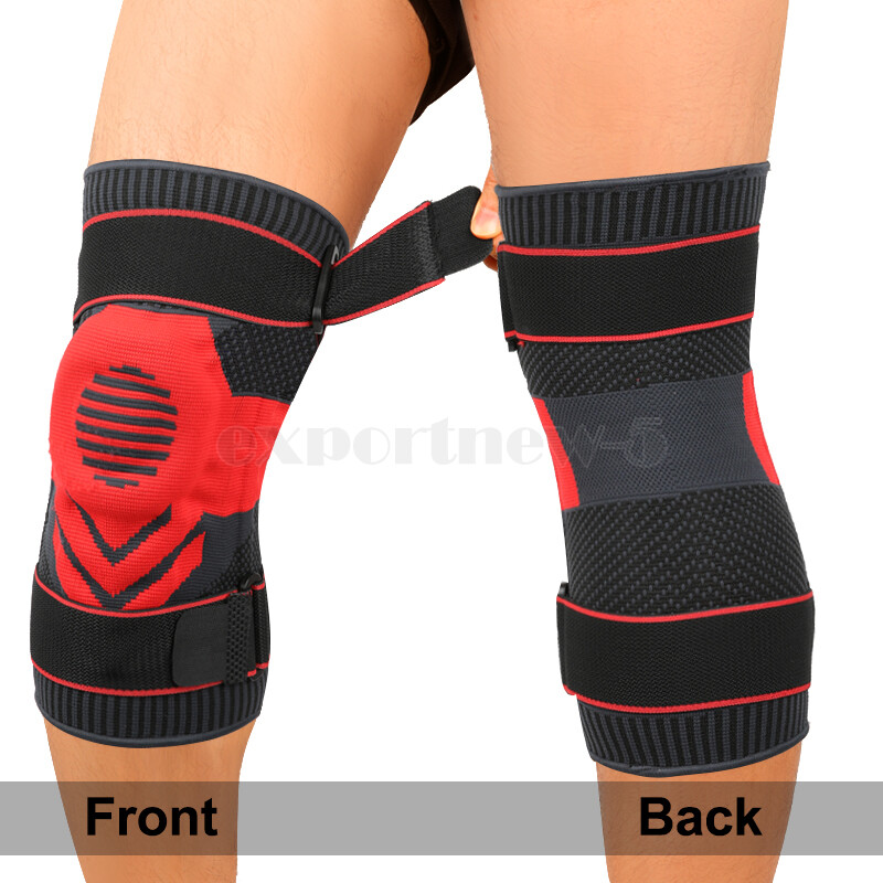 Knee Brace Compression Sleeve Support with Gel Pad Side Stabilizers Patella Wrap