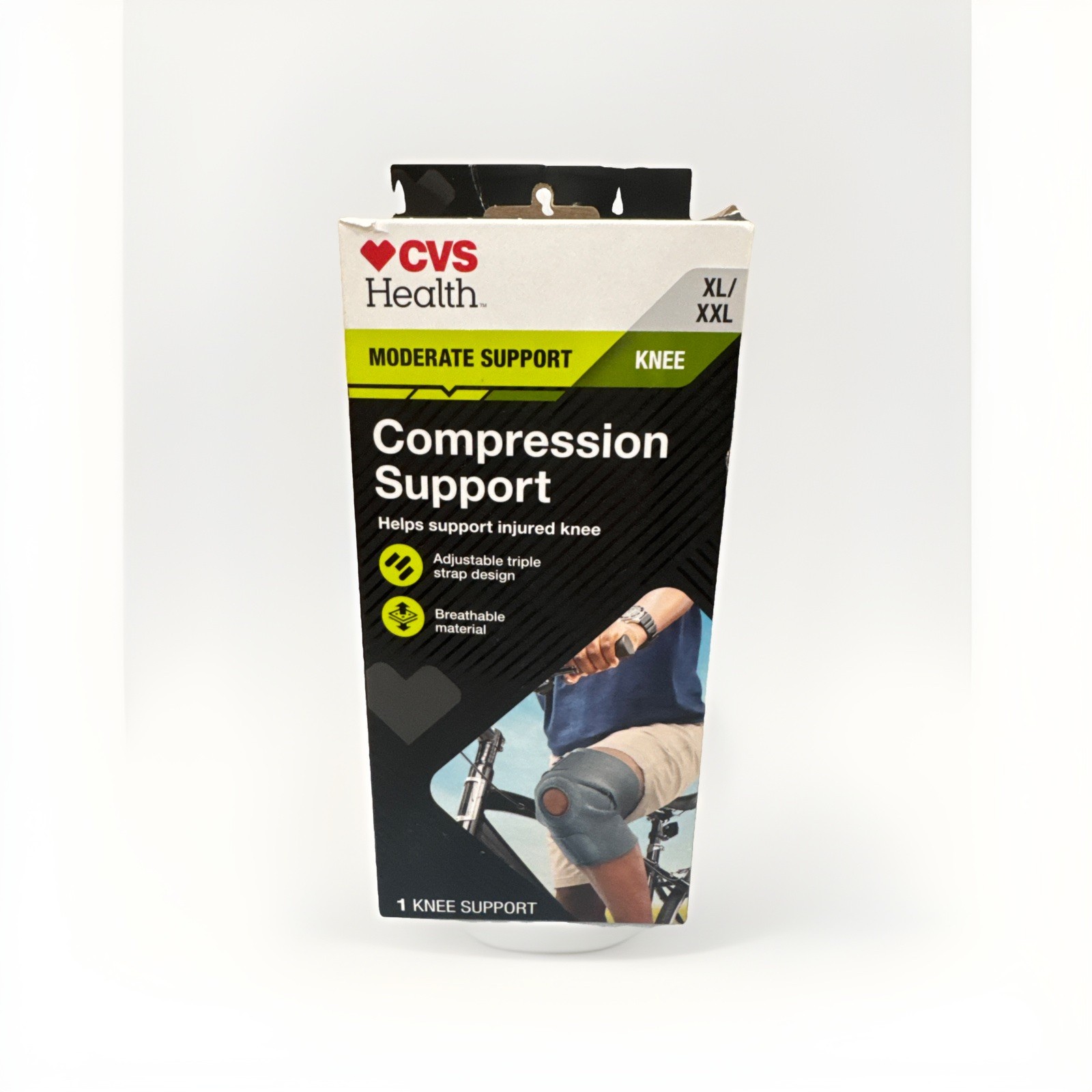 CVS Health Compression Knee Support Breathable Material Size XL/XXL Box Damaged