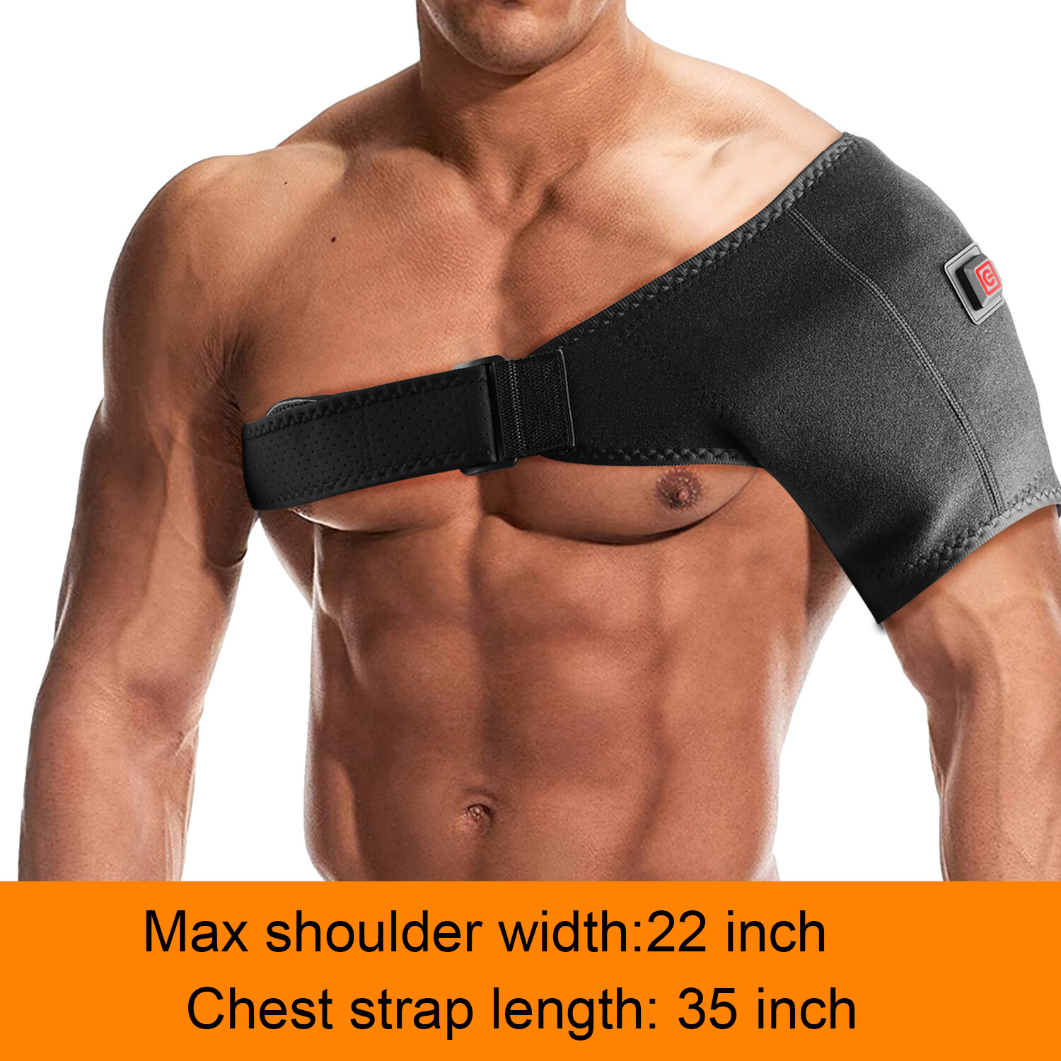 Heated Shoulder Support Brace USB Electric Adjustable Pad Wrap Pain Relief | USA