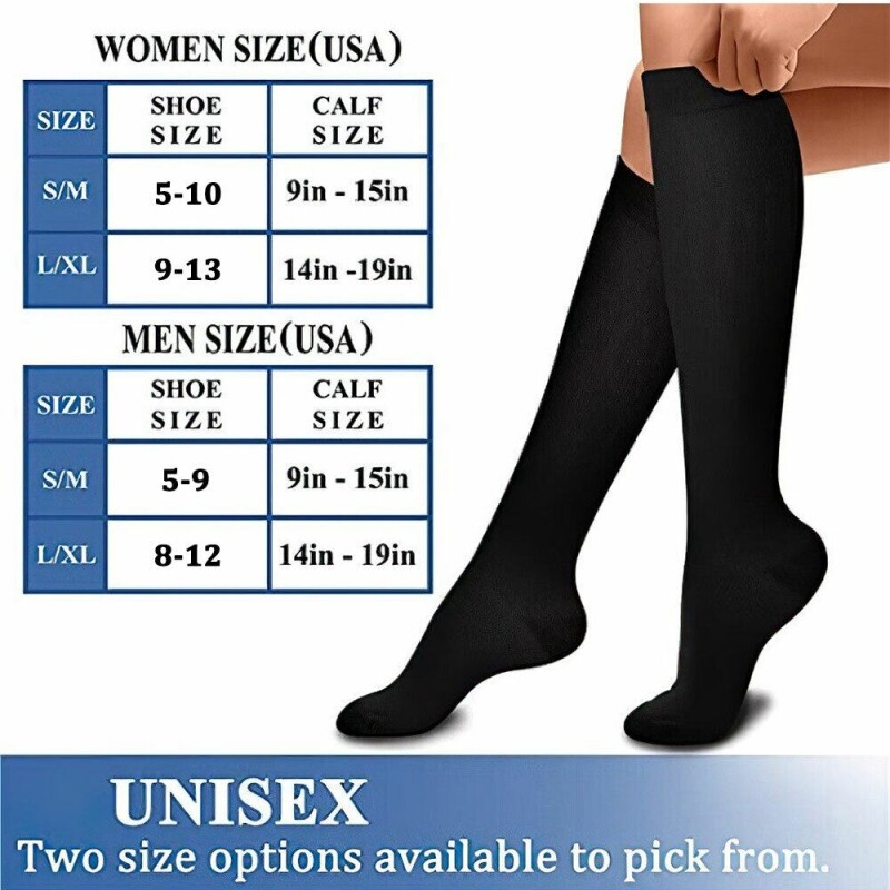 Compression Crew Socks for Women Thin Lightweight (15-20 mmHg) for Support Socks
