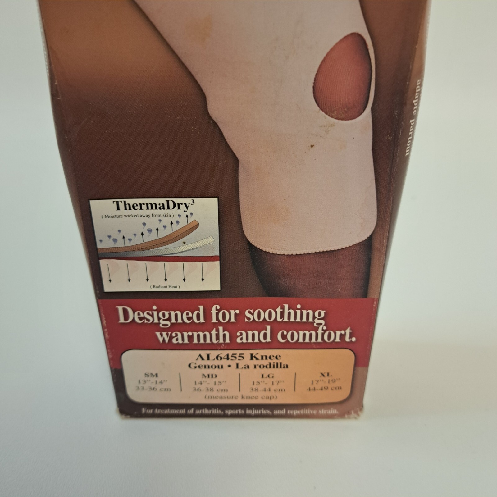 MEDIUM 14″-15″ ThermalDry 3-Layers Support Knee Wrap Brace Arthritis Pain Relief
