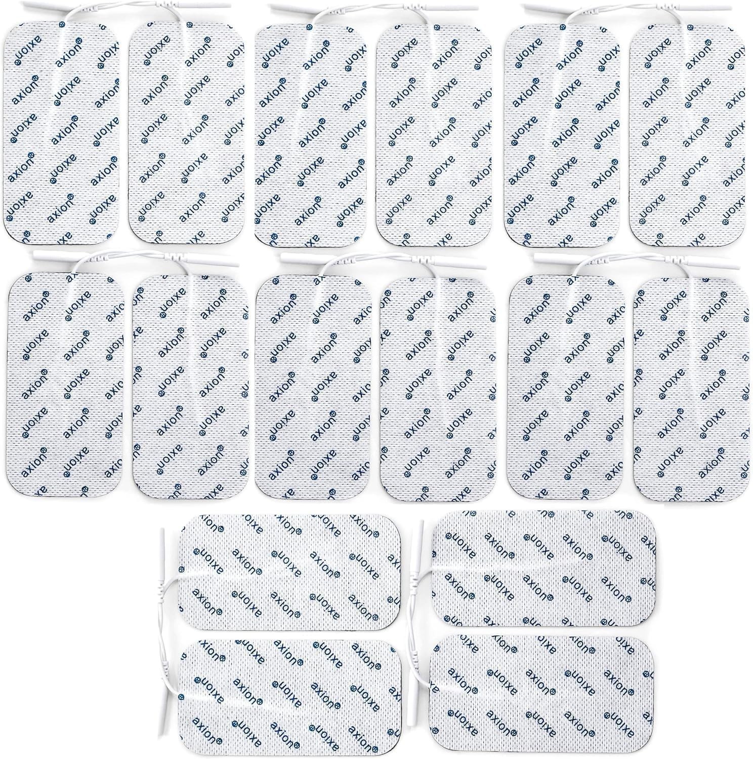 16 Large TENS Unit Electrode Pads 4×2” – Pads with 2mm Pin Connector Lead Wi…