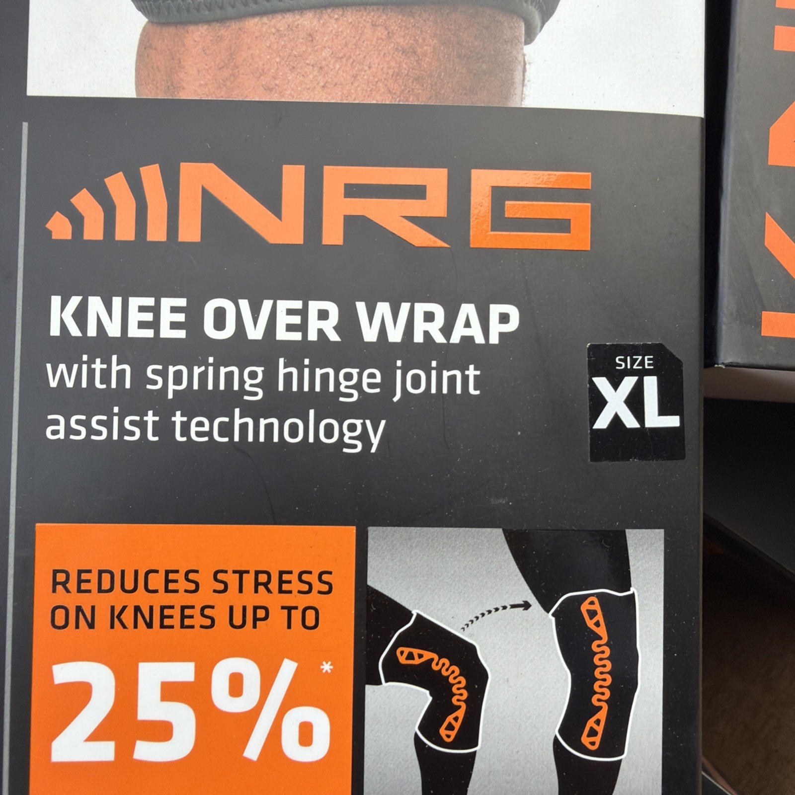Shock Doctor Level 3,Knee over wrap Brace with Hinges joint size X-Large 17-19