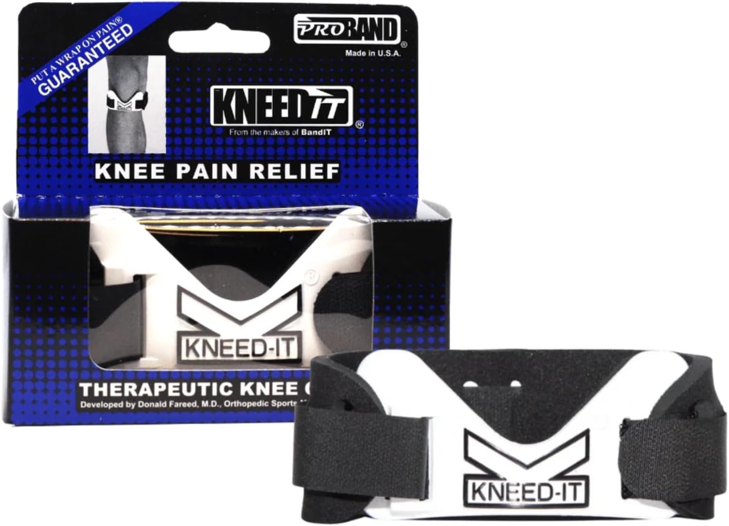 PROBAND KneedIT Compression Band for Knee Pain Relief, Latex-Free – Helps