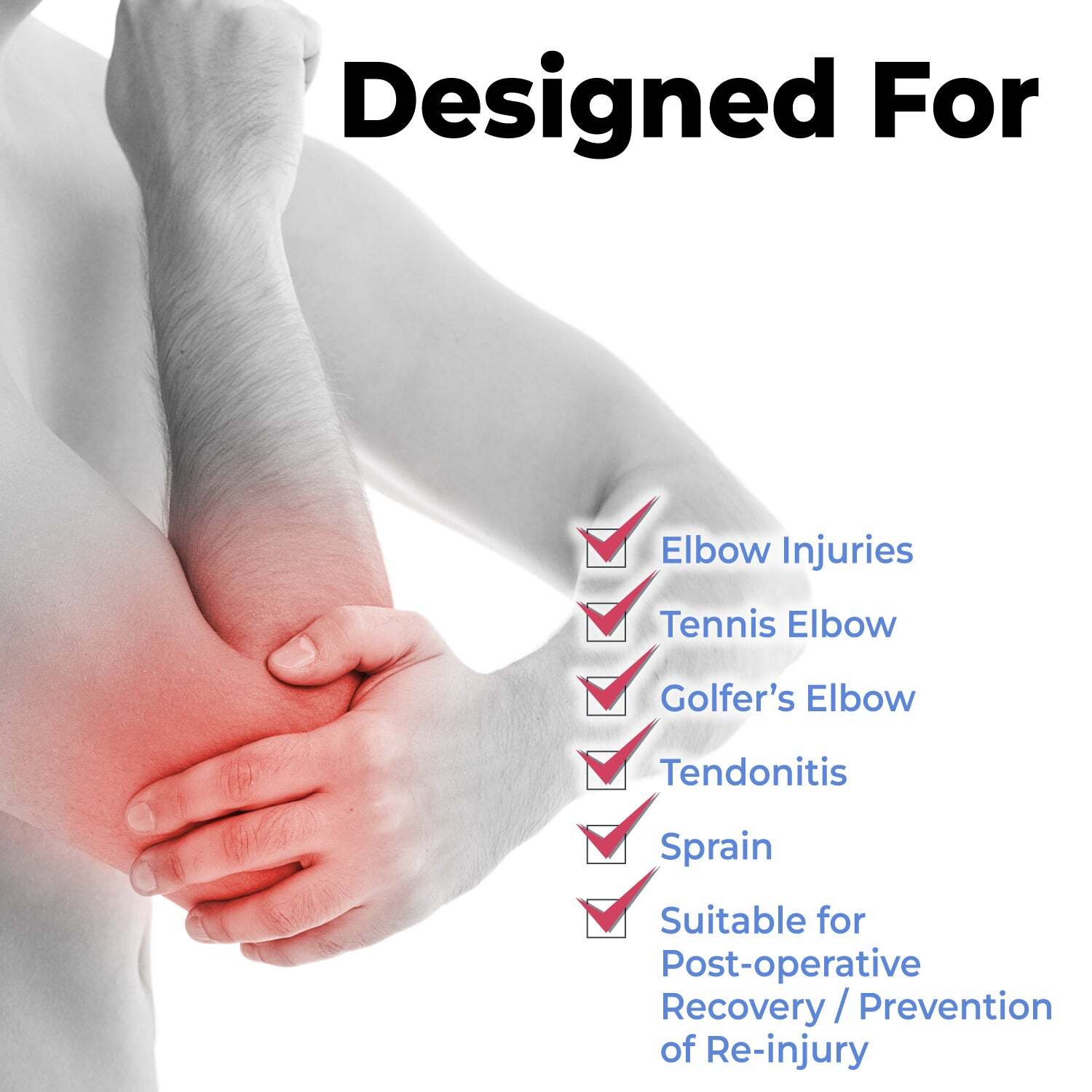 ZOYER Recovery Elbow Brace with Dual Stabilizer