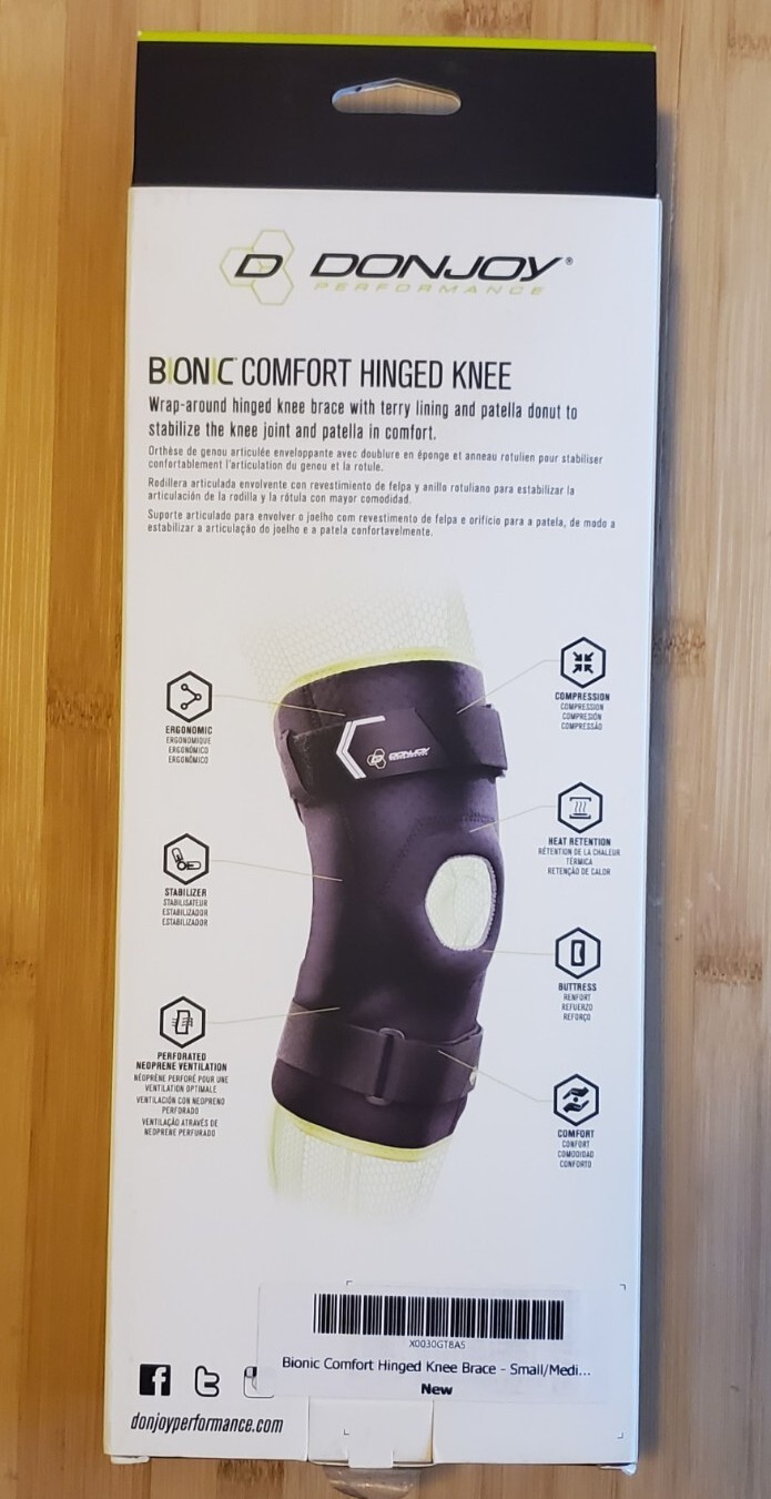 Knee Brace DonJoy Performance Bionic Comfort Hinged Size S/M Brand NEW