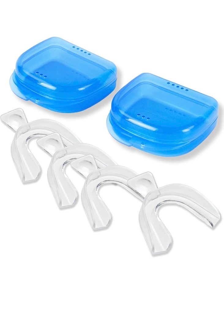 Bandejas de dientes moldeables para blanquear – 4 bandejas con 2 fundas – Compat