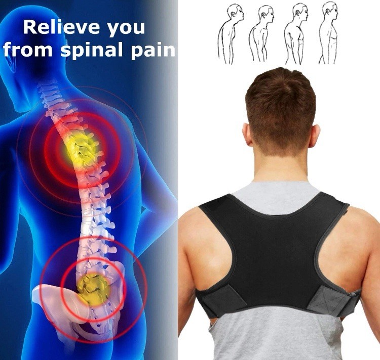 Back Posture Corrector Shoulder Straight Support Brace Belt Therapy Men Women