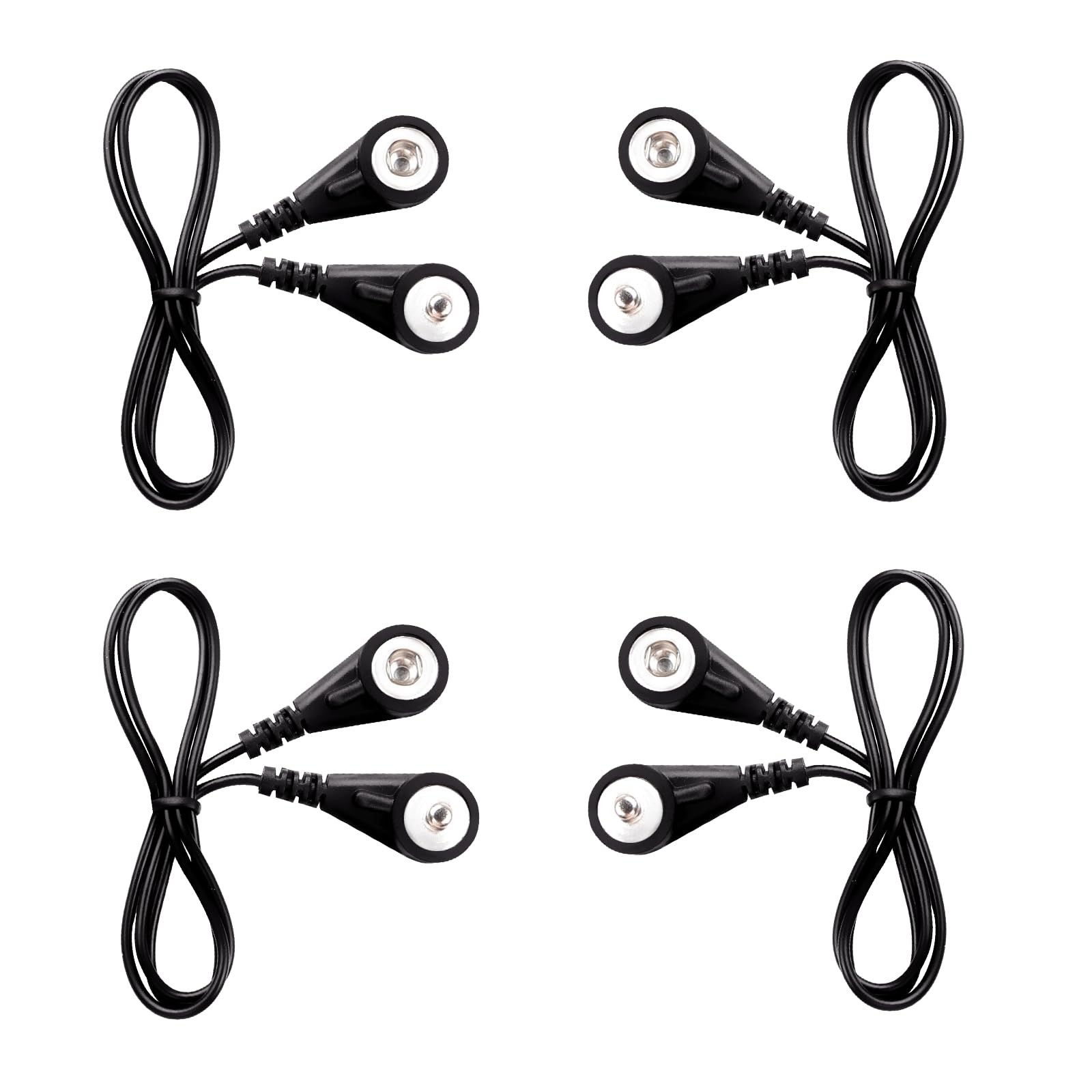 4PCS 3.5mm Lead Wires, Snap Connector Cables for EMS/TENS Compatible Units, S…